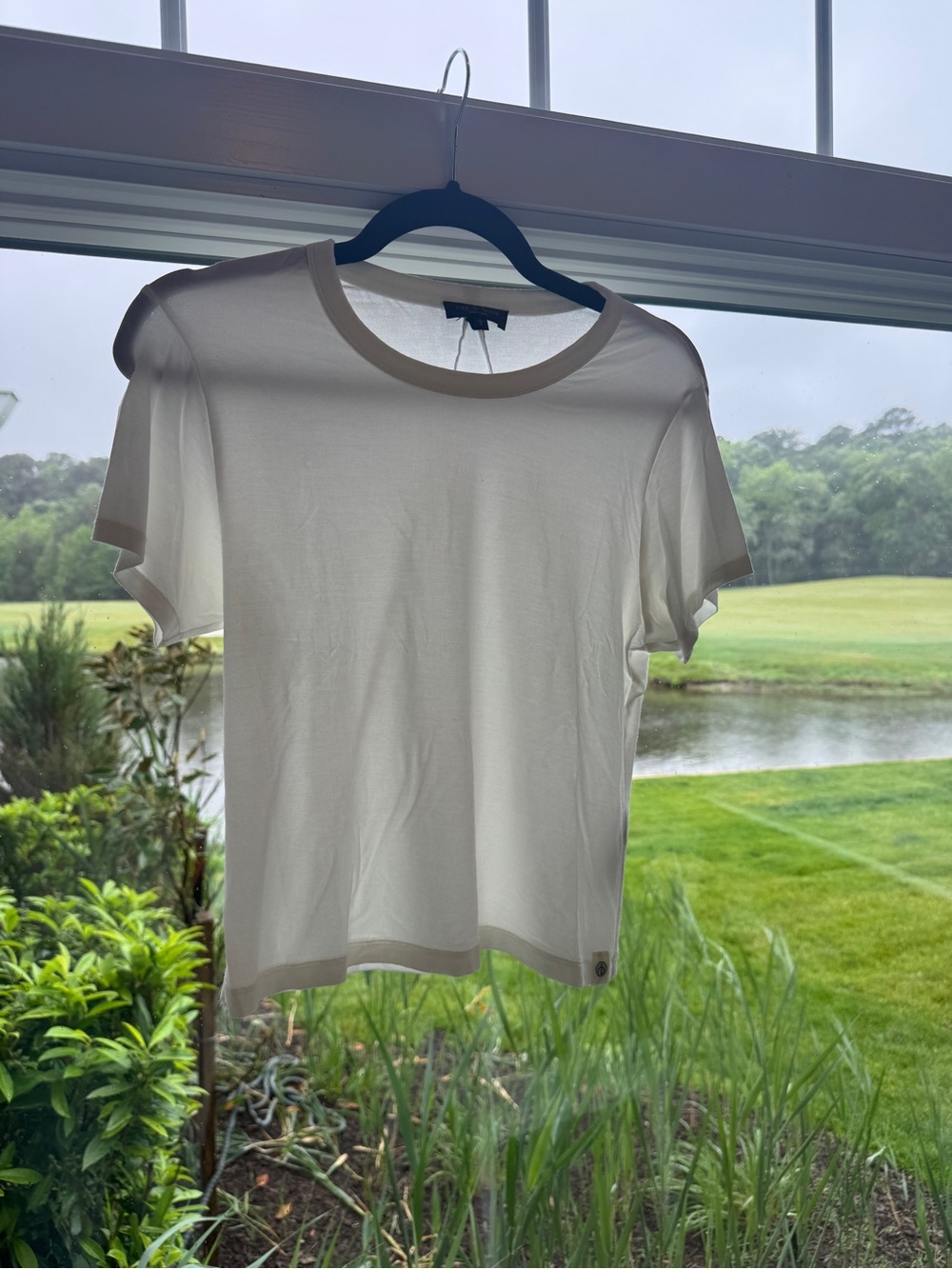 rag & bone Cream Short-Sleeve Crewneck Tee